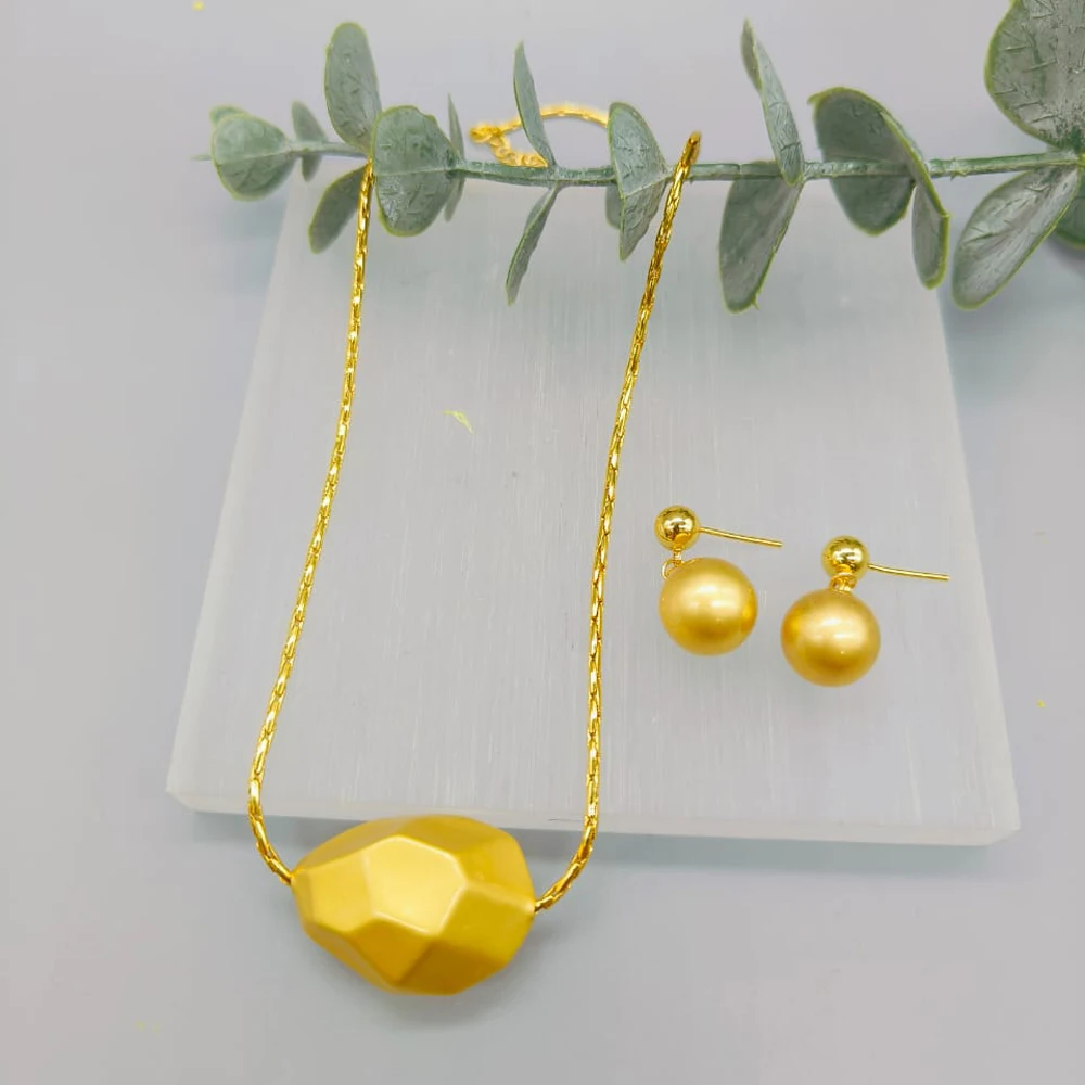 YM Round Plated Metal Jewelry Set 5