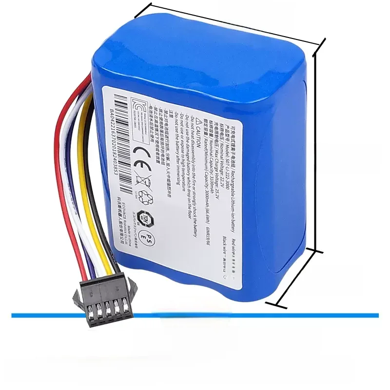 Ecovacs Books Robot WA30 WA50 Batterie 22.2V 3000mAh Accessoires S07-LI-222-3000