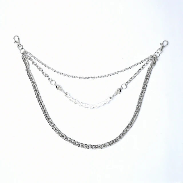 Punk Waist Chain Belt Silver Trousers Chain for Men Jeans Belt Chain for Pants Cool Metal Rock Chain Hiphop Summer Jewelry Man AliExpress