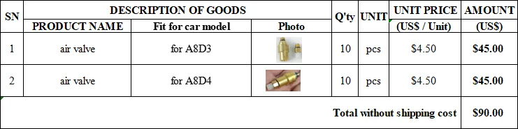 

20PCS air valve for 7L