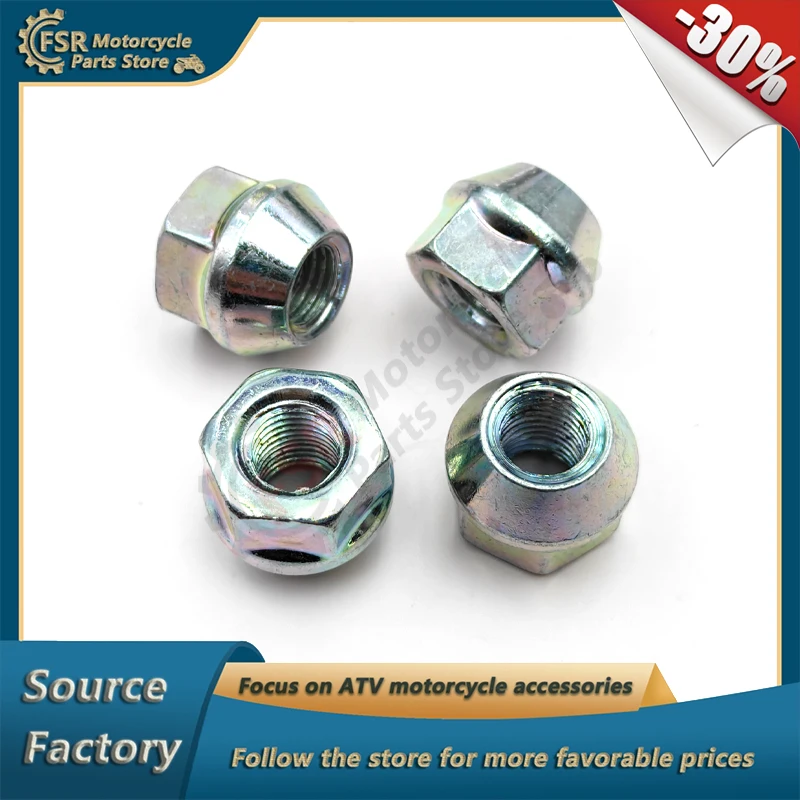 

Pack of 4 CHROME PLATED LUG NUT,Fits CFMoto CFORCE 400 500 600 800 UFORCE ZFORCE,P/N:9010-070002,Quad buggy parts
