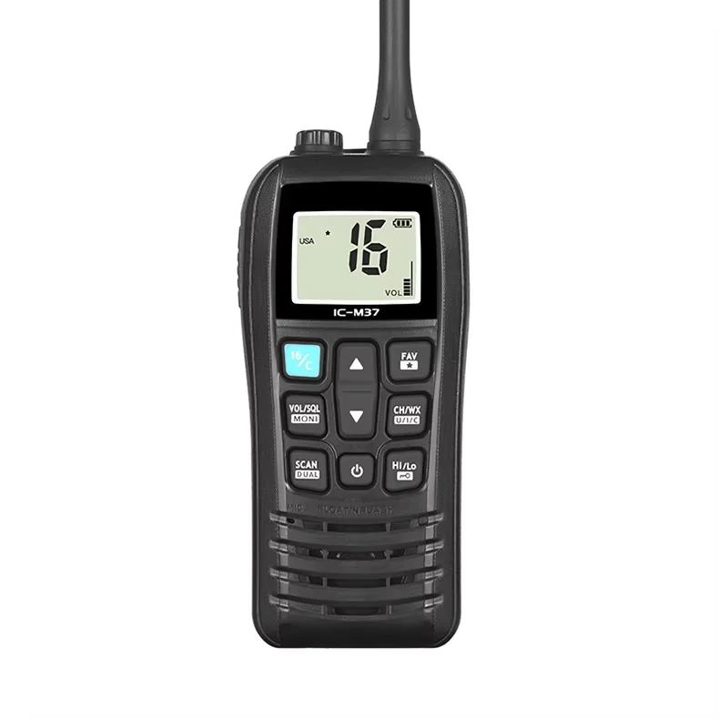 Maritime marine VHF walkie-talkie IC-M37 walkie-talkie mobile station waterproof floating VHF walkie-talkie IPX7