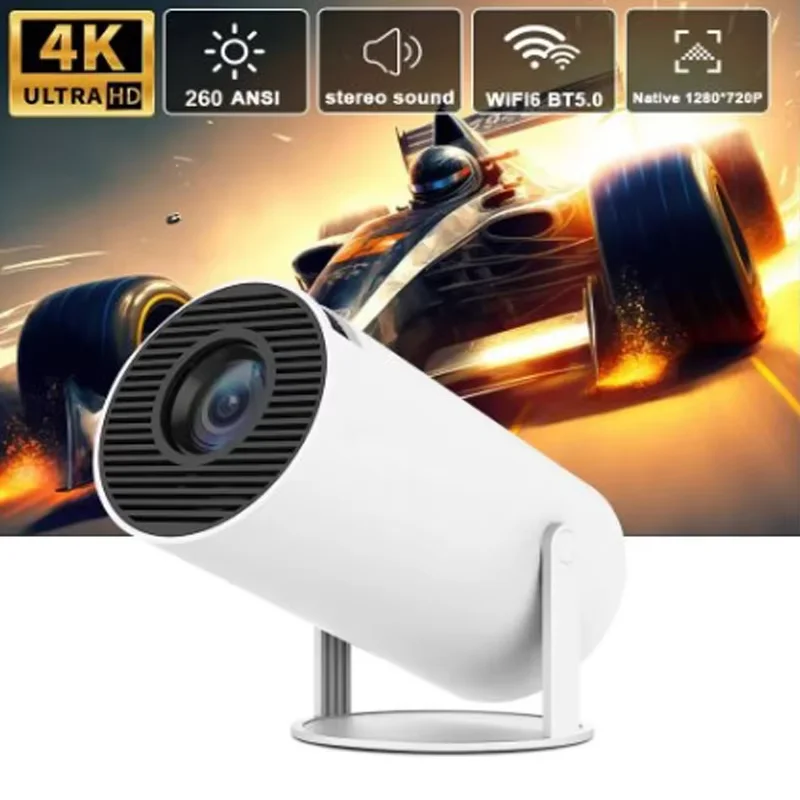 Transpeed 4K Wifi6 Projector Android 11.0 200 ANSI Dual WIFI Allwinner H713 BT5.0 1280*720P Home Cinema Outdoor portable