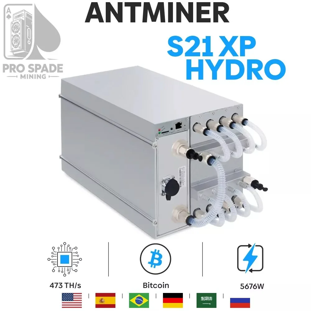 

BUY NOW Bitmain Antminer S21 XP HYDRO 473T - Brand New Factory Sealed w/ Warranty
