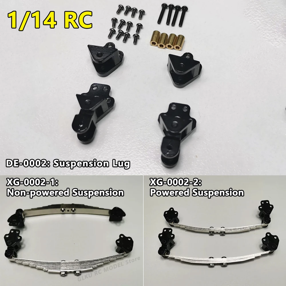 MD Model 1/14 Metal Front Suspension Mount Power Optional For Tamiya Tractor Truck, Dump Truck Model Toys or DIY Parts