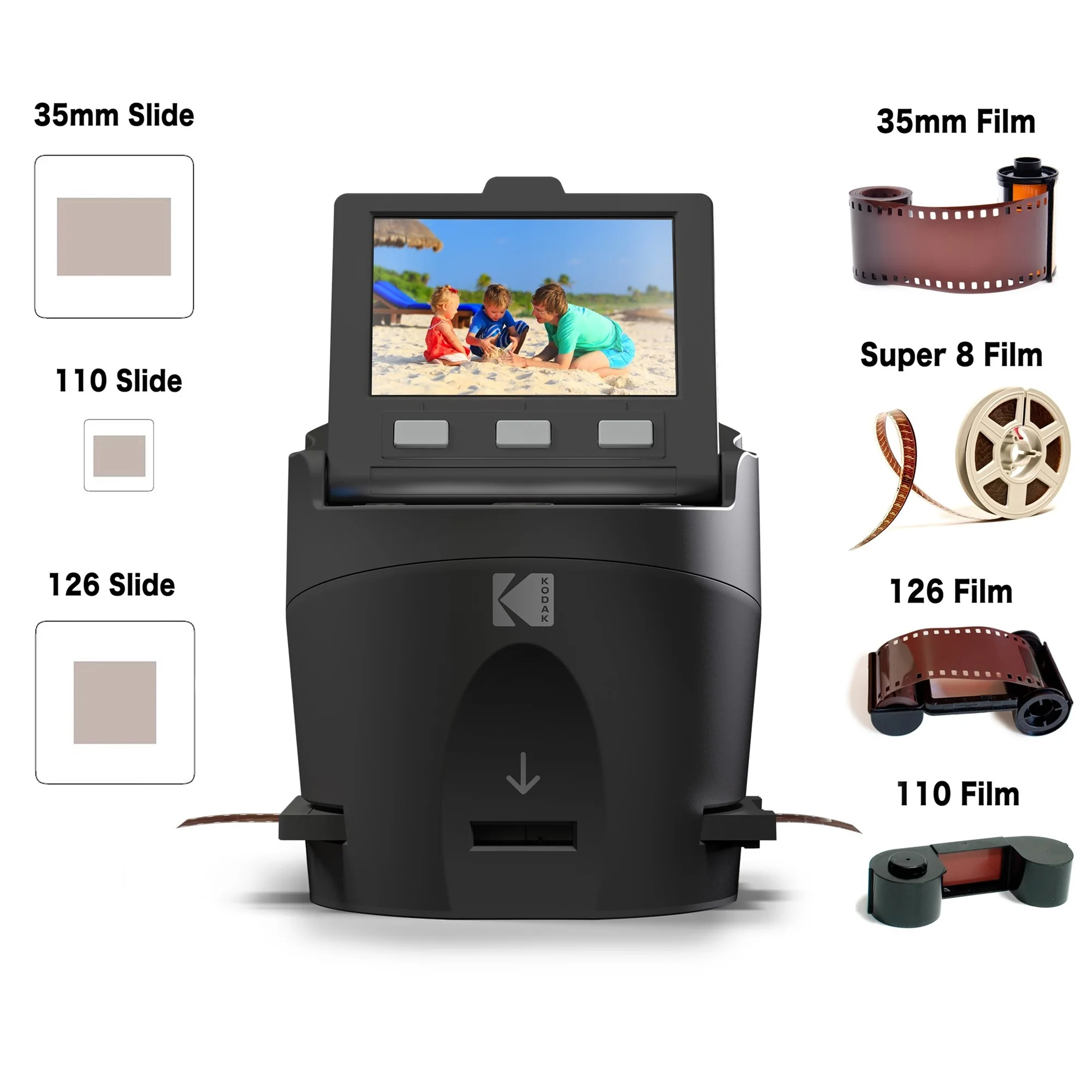 Kodak SCANZA Digital Film & Slide Scanner, Converts Negatives & Slides to JPEG Images