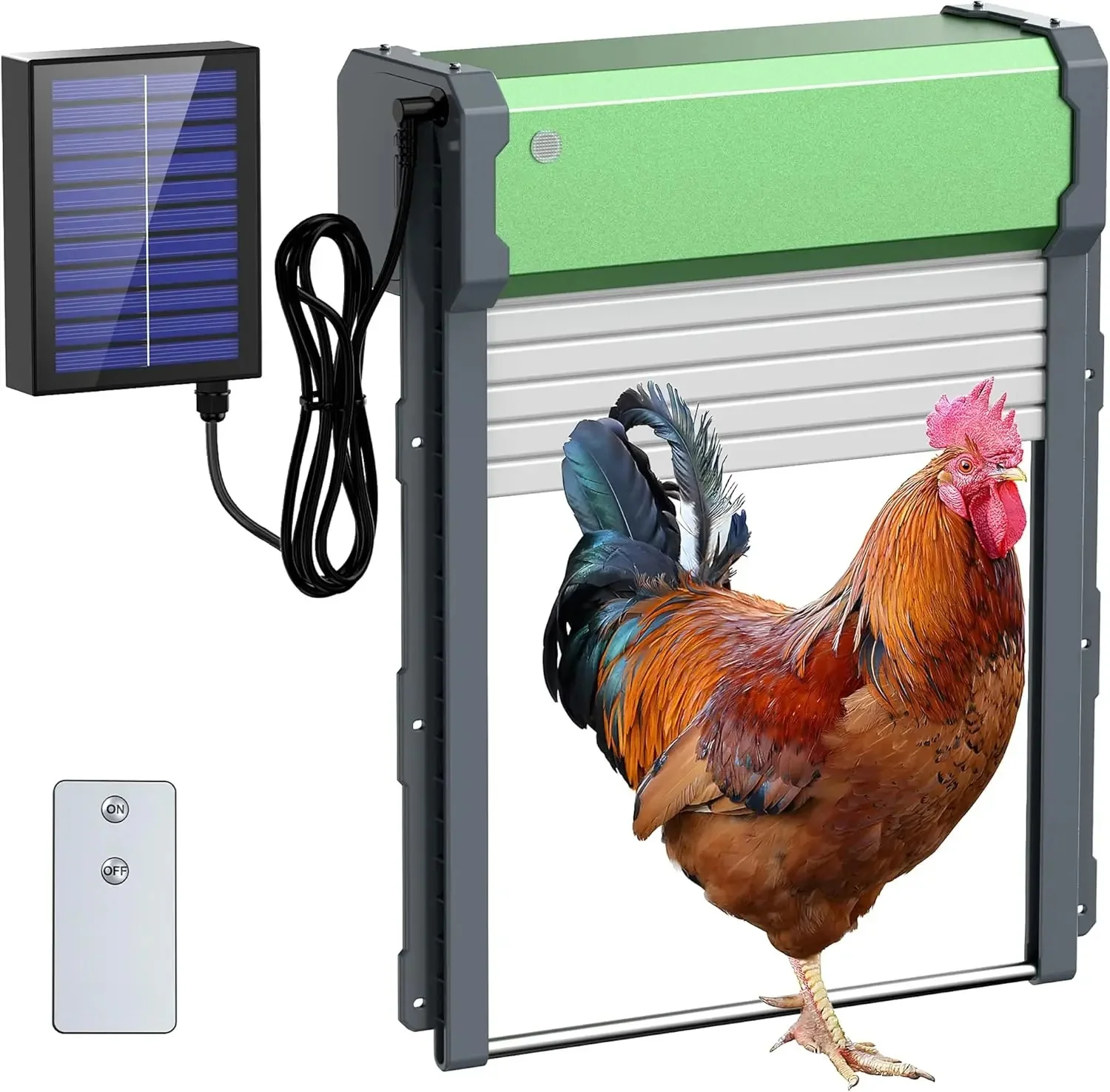 Automatische kippenhokdeur op zonne-energie: automatische kippendeur - Kippenhokdeur op zonne-energie met timer en lichtsensor - Intellig - afbeelding 2