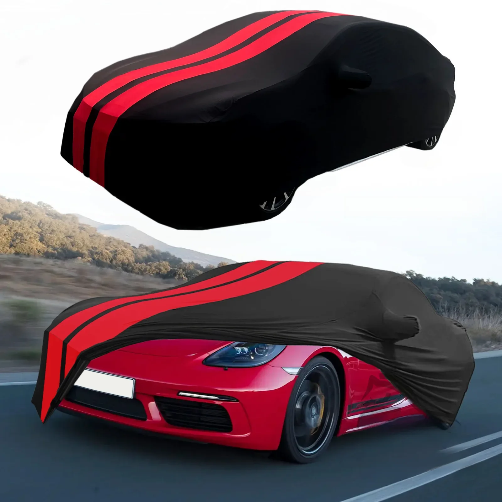 Universal Auto Abdeckungen Stretch Tuch Spezielle Auto Kleidung Auto Abdeckung Innen Staub Sonnenschutz Außen Zubehör Für Porsche