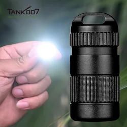 Bolso led portátil tank007 e15 chaveiro luz branca lanterna ao ar livre caminhadas iluminação de emergência lanterna de alta potência