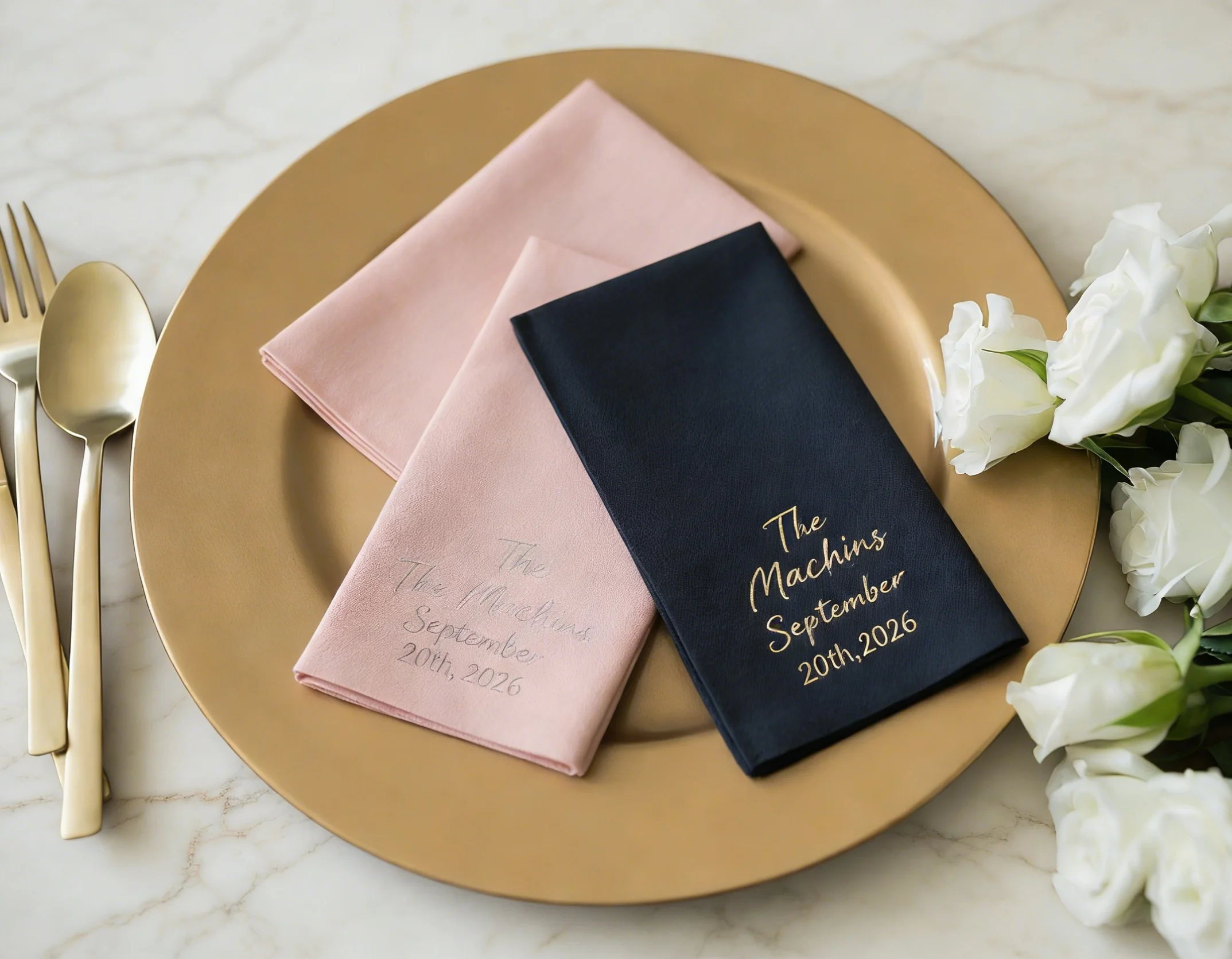 

50PCS Cheers Print Custom Event Napkins Reusable Table Napkins For Party Event Decor