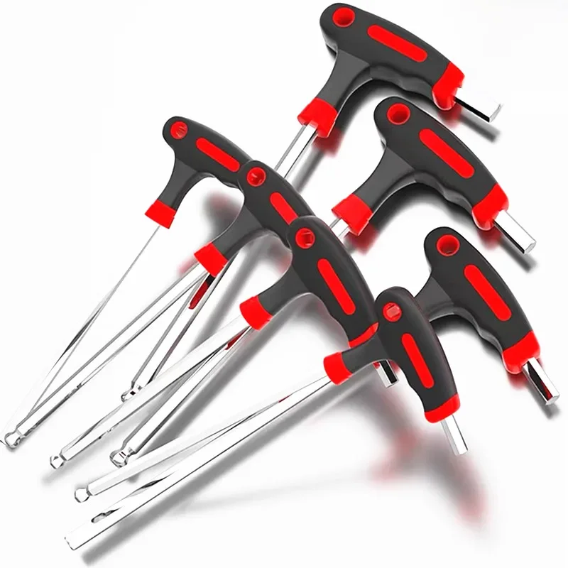 AliExpress boteyle Bicycle T-Handle Mountain Bike Road Bike Tool 2-10mm Alloy Steel Hexagon Wrench Bicycle Repair Tool Kit for Footrest Headrest