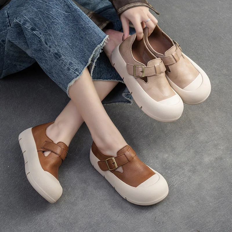 

Ladies Sneakers Spring Shoes 2024 New Genuine Leather Casual Women Shoes simple Fashion Flat Girl Student Shoes