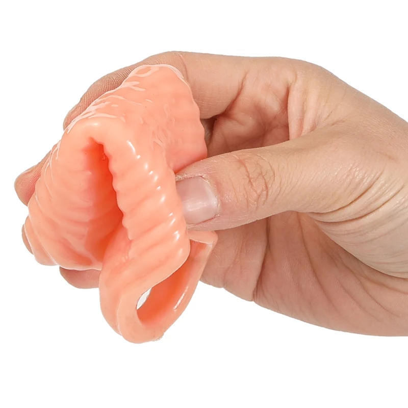 Sexy Toys Newest Reusable Penis Sleeve Cock Rings Delay Ejaculation Clit Stimulation Penis Enlargemt Nozzle For Men