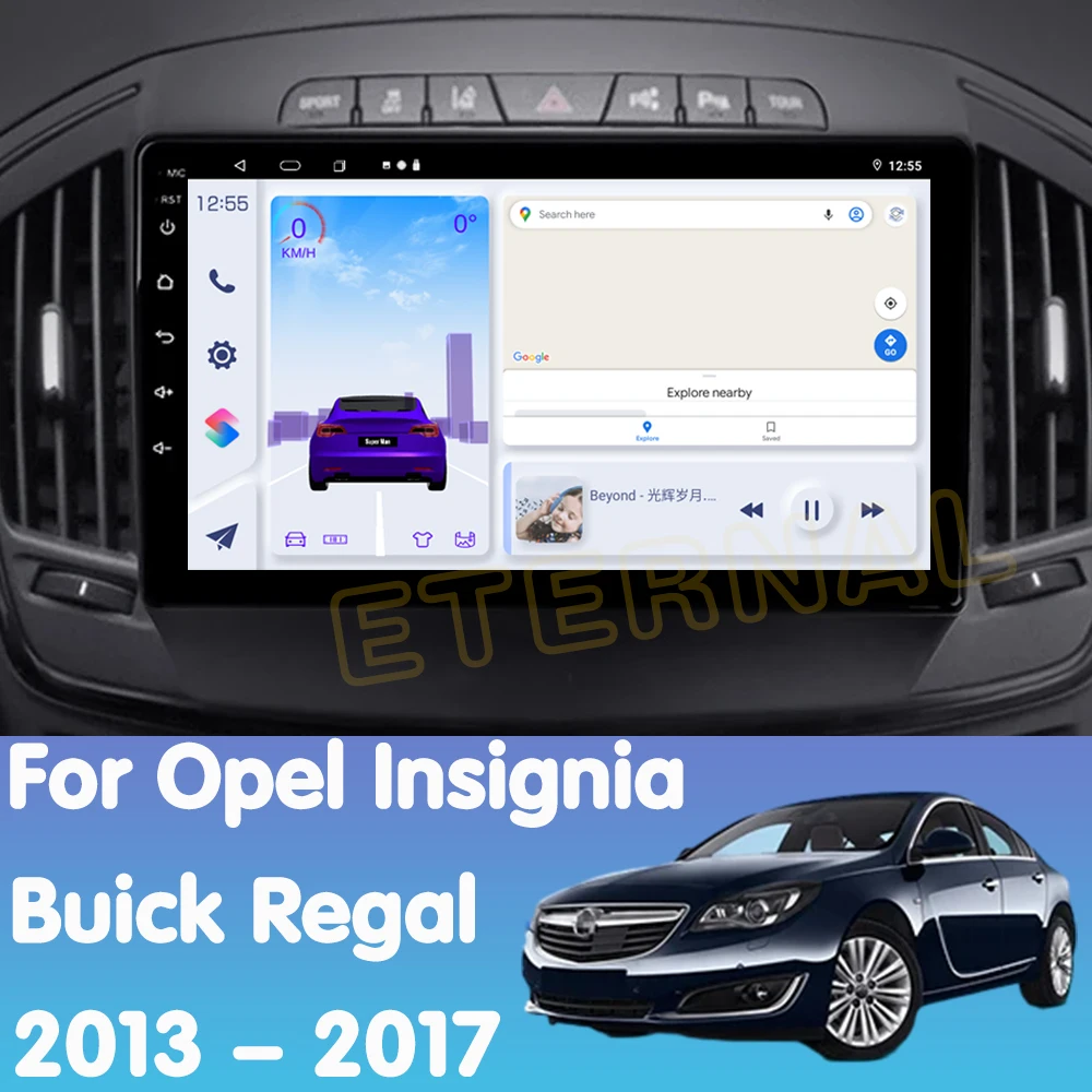 Android 14 Car Radio For Opel Insignia For Buick Regal 2013 - 2017 Multimedia Video Player Navigation Carplay Head Unit NO 2Din