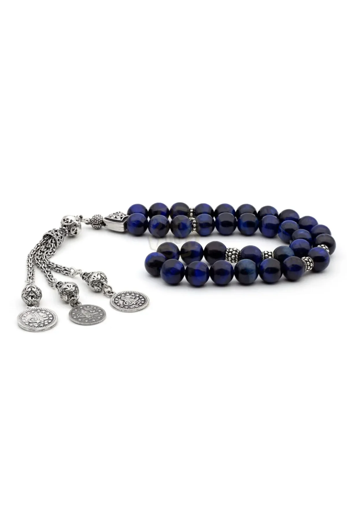 

Special Lapis Lazuli Original Silver Tasseled Rosary