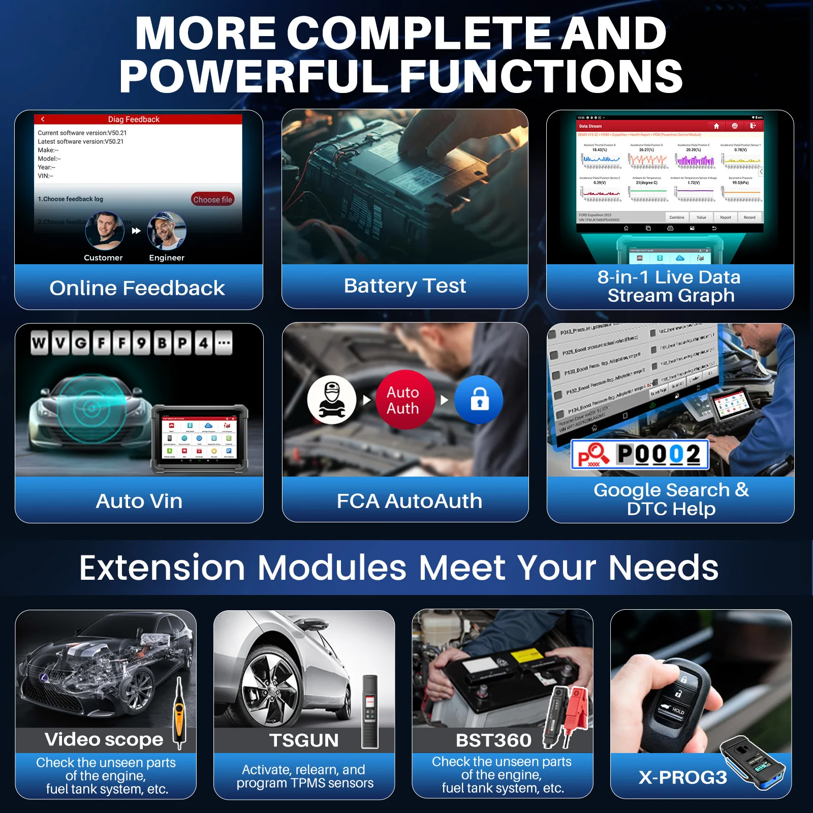 Picture 6: LAUNCH X431 IMMO Plus X-PROG 3 Key Programmer Car Diagnostic Tools Anti-Theft Programming 38 Reset Auto Scanner CAN FD DOIP