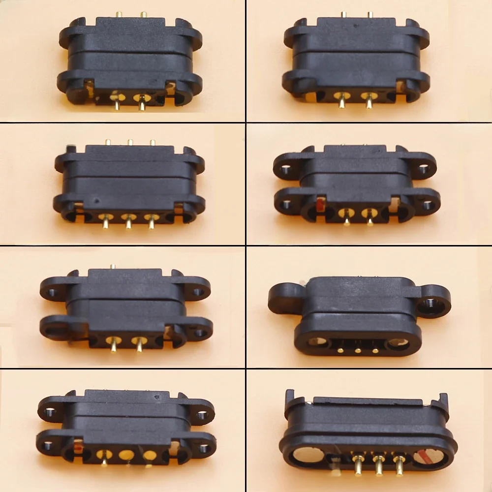 Connecteur à broche Pogo magnétique 2A, 2 3 4 5 pôles mâle femelle 2.8mm/2.5mm, charge à ressort, prise de courant cc 2P 3P 4P 5P
