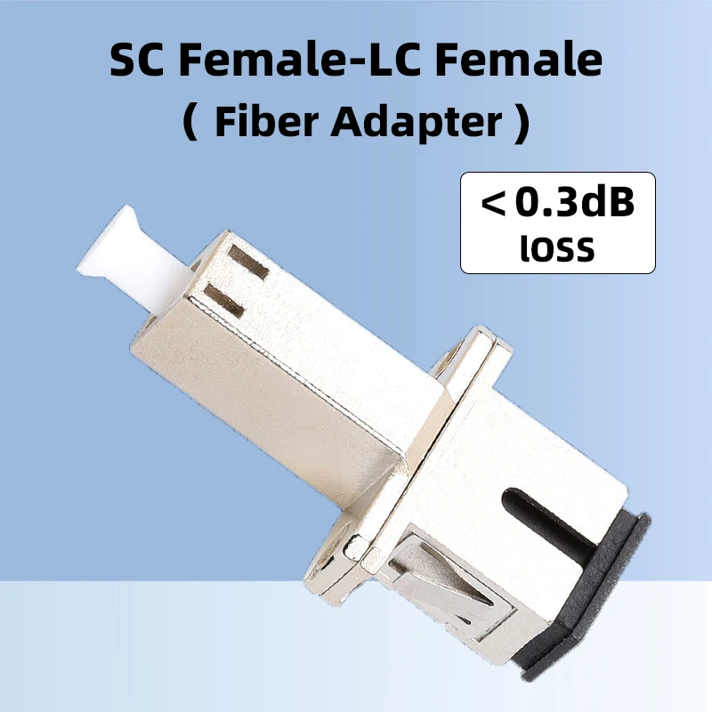 

SC-LC Double Female Fiber Adapter Female To Female Fiber Connector Low Insertion Loss Fiber Patch Cord Converter 01310 1550nm