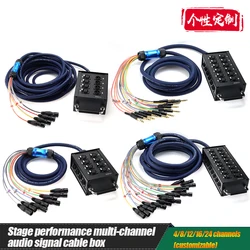 Multi-channel Stage Performance Cable Box 4 8 12 16-Way WTH-A* Audio Line 6.35mm XLR Gold Plated Male Female Plug/Socket AVSSZ