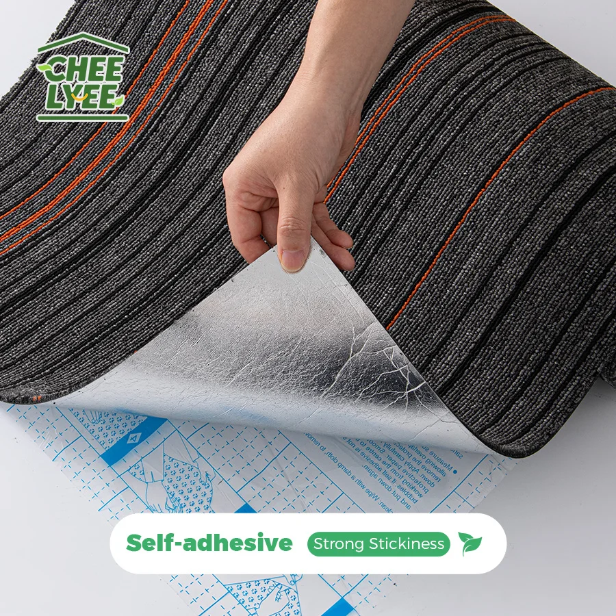 1Roll Carpet Floor Tiles, Peel and Stick Carpet Flooring Roll, Non Slip Absorbent Carpet Mat for Anywhere