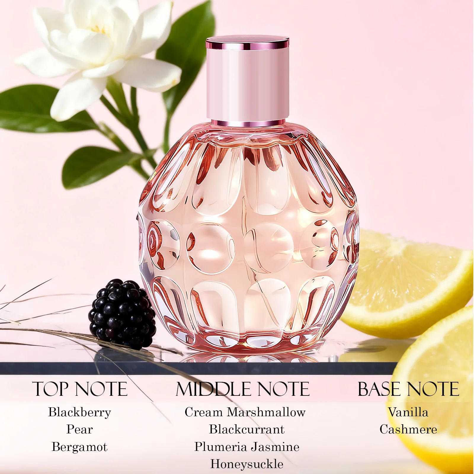 1 PAKET / 100ML Parfum Wanita, Floral Gourmand, Jasmine Vanilla, Aroma Elegan untuk Kencan, Hadiah untuknya, Hadiah Ulang Tahun