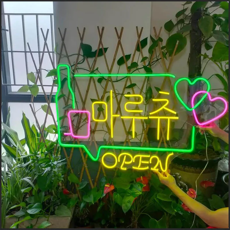 Open Café LED Neon Sign for Shop Bar Club Decor Birthday Gift Children's Gifts Custom Neon Signs For Room Wall Decoration