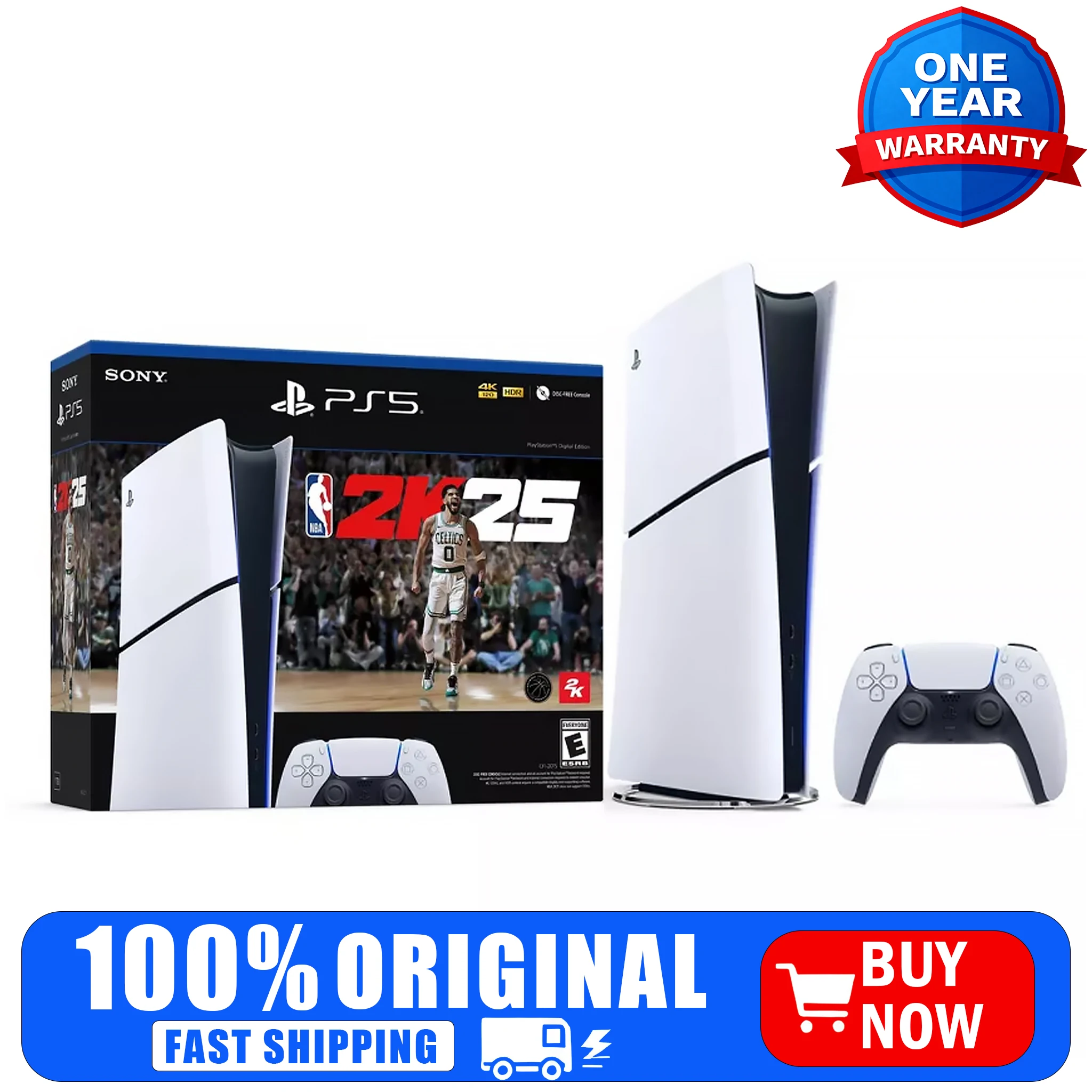 

Цифровая консоль Sony PlayStation 5, комплект NBA 2K25, SSD на 825 ГБ, игровая система 4K