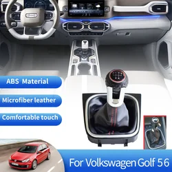 for VW Volkswagen Golf 5 6 MK5 MK6 Scirocco Octavia Jetta 5 6 Speed Manual Gear Shift Knob Handball Lever Gear Lever Cover