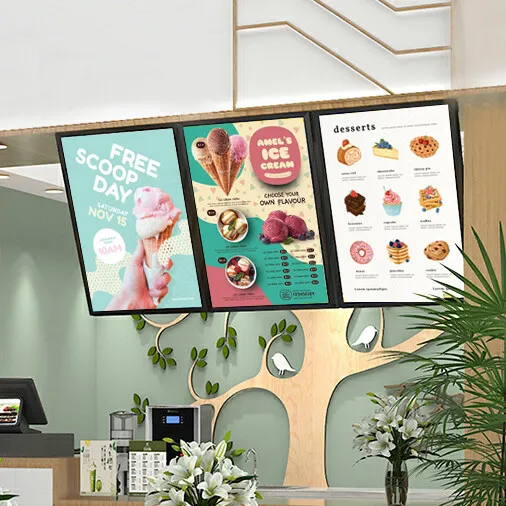 LED snap frame slim advertise light box bar restaurant advertising wall mount backlit menu board