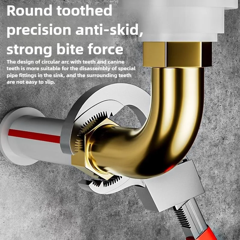 Multi-Functional Adjustable Sink Wrench - Open End Spanner for Faucet, Bathroom, and Sink Pipe Repair