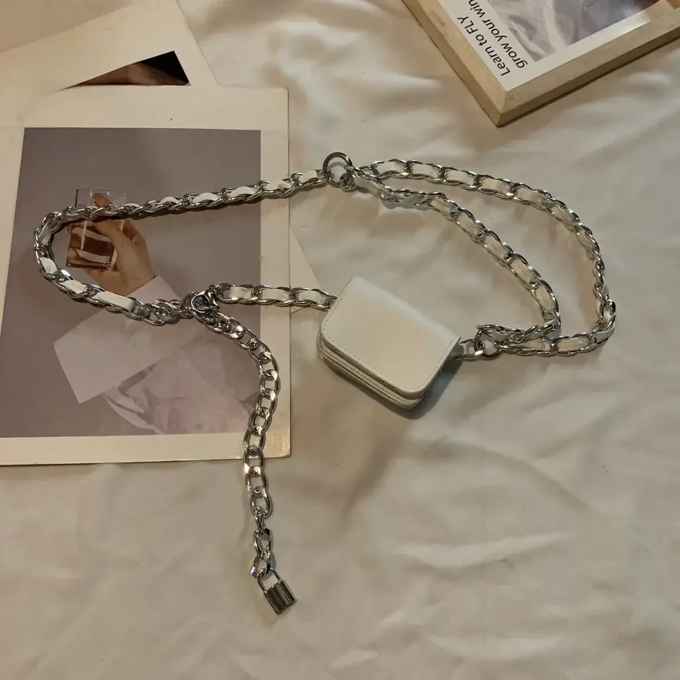 Damska MINI torebka z metalowym łańcuszkiem moda portfel Crossbody miękka torba na ramię przynęty i torby — zdjęcie 2