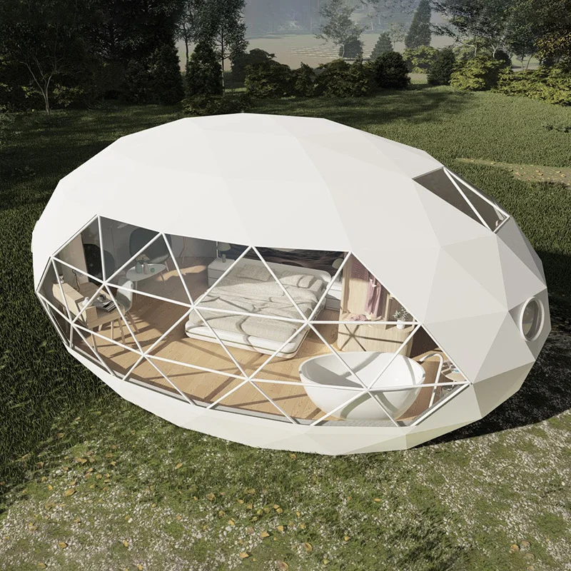 Tienda de campaña transparente en forma de huevo para Hotel, carpa esférica creativa para acampar al aire libre, cabaña de fabricante