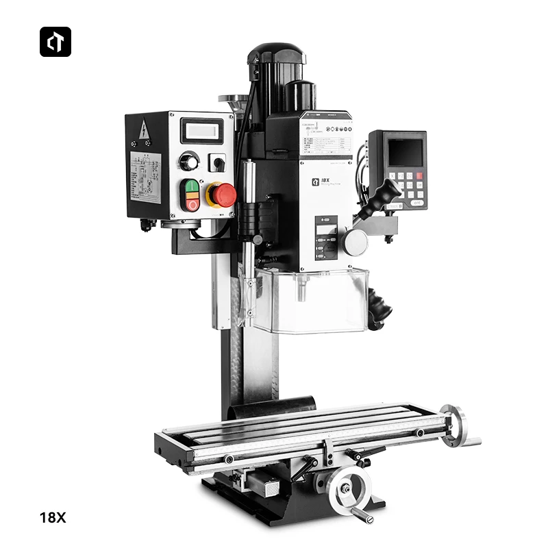 18X Milling Machine Benchtop Milling Drilling Machine with Digital Display Mini Mill Drill Variable Speed 750W Brushless Motor