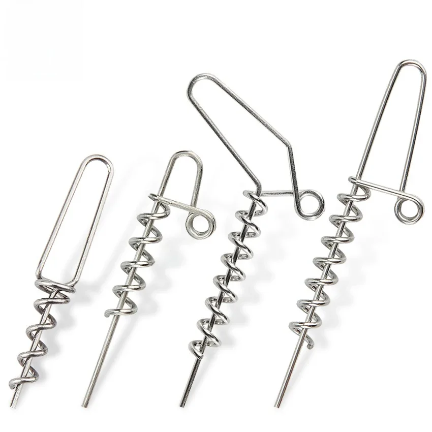Palisander Weiche Köder Zentrierung Pin Angeln Locken Frühling Feste Sperre Multi-Tiefe Flache Schraube Nadel Shad Werkzeuge Edelstahl