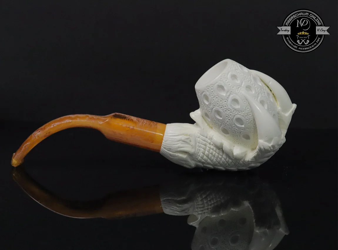 

Handmade Block Meerschaum Eagle Claw Pipe