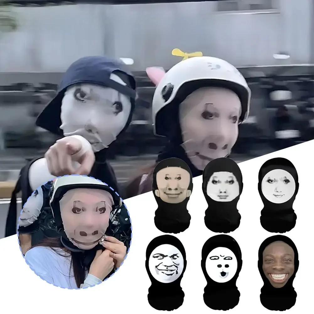AliExpress New 3D Printed Funny Meme Mask Elastic Mesh Full Face Mask for Unisex Cosplay Headwear Party Simulation Balaclava Hat Headgear