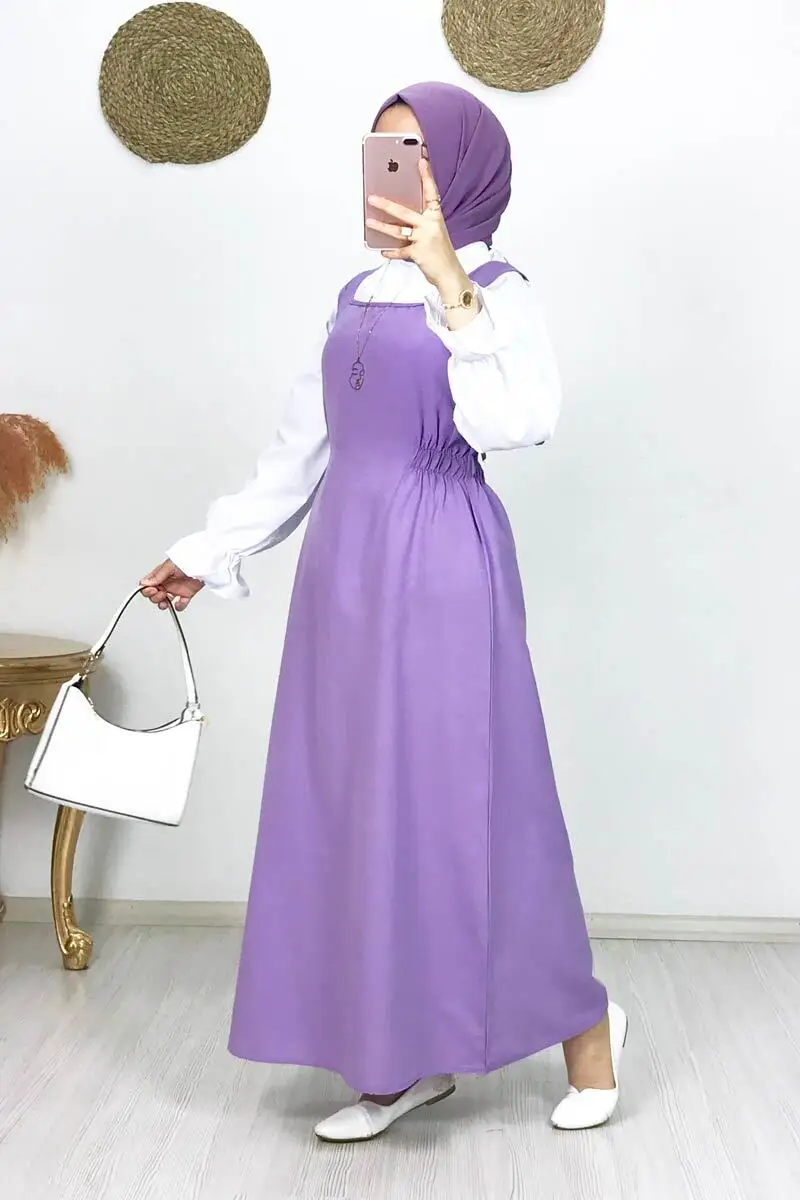 Shirt Lilac Gilet Hijab Binary Suit muslim fashion suit spring summer suit turkish fashion lilac dress 20220005