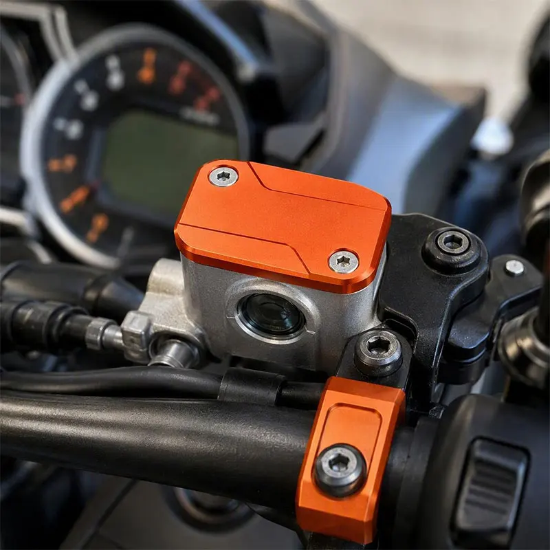 Motorcycle Front Brake Clutch Fluid Reservoir Cover Cap CNC Aluminum Guard For KTM EXC SXF XC 125-525 2006-2021 Accessories