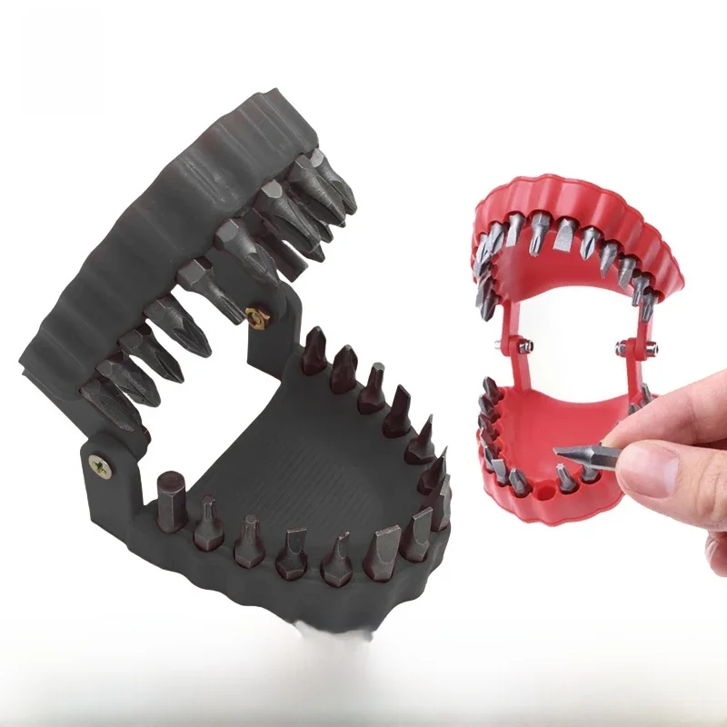Funny Denture Drill Bit Holder For Screwdriver Teeth Screwdriver Bit Holder Fits 1/4 Inch Hex Bit Drive Bit Adapter Tool Suit