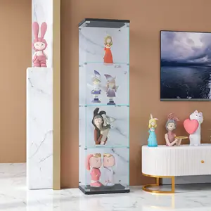 Vitrina acrílica para coleccionables, multifuncional, para sala de estar u oficina, diseño a prueba de polvo para una visibilidad clara Vitrina acrílica para coleccionables, multifuncional, para sala de estar u oficina, diseño a prueba de polvo para una visibilidad clara