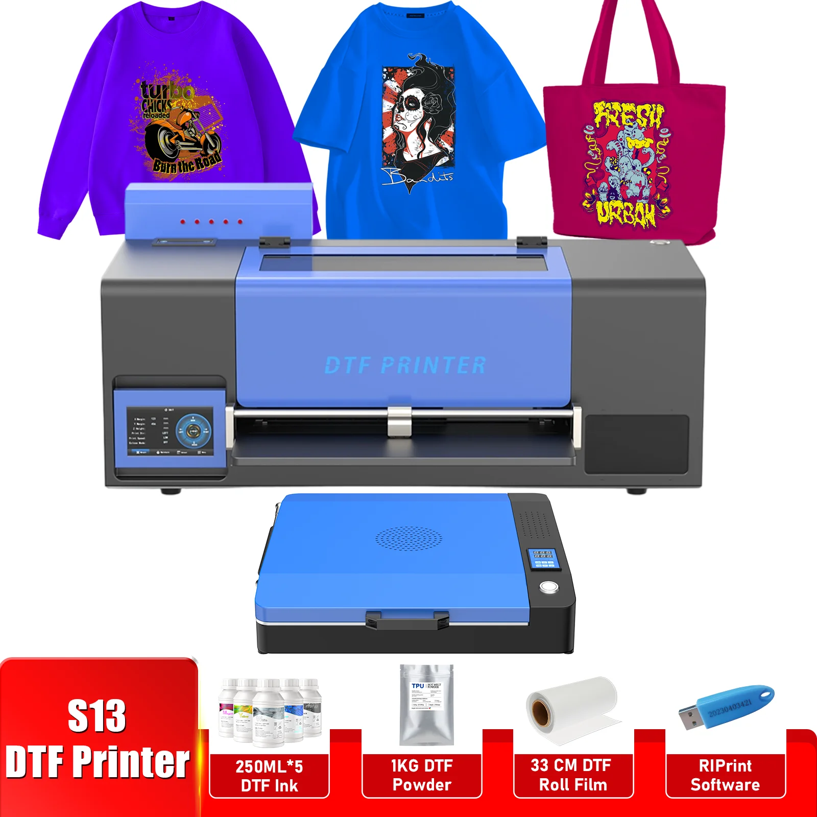 

Принтер A3 DTF XP600 Impresora DTF A3 напрямую для пленки Печатная машина для футболок формата А3 для всех тканевых одежды, текстильных DTF Print
