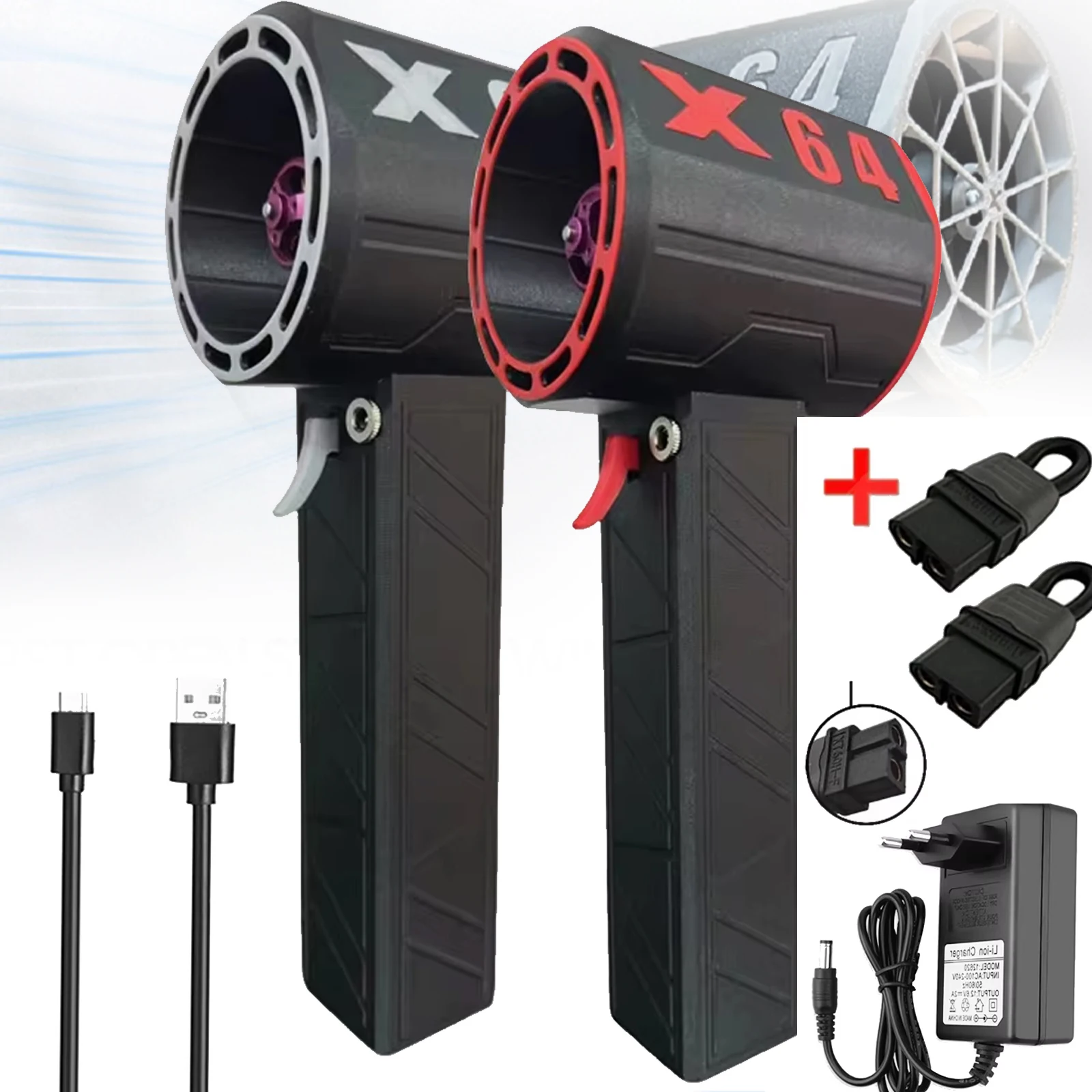 Soplador violento X64, ventilador Turbo Jet de mano, 64mm, sin escobillas, potente empuje de 1400G, 1000W, ventilador de conducto de alta potencia, ventilador Turbo, soplador de aire para coche