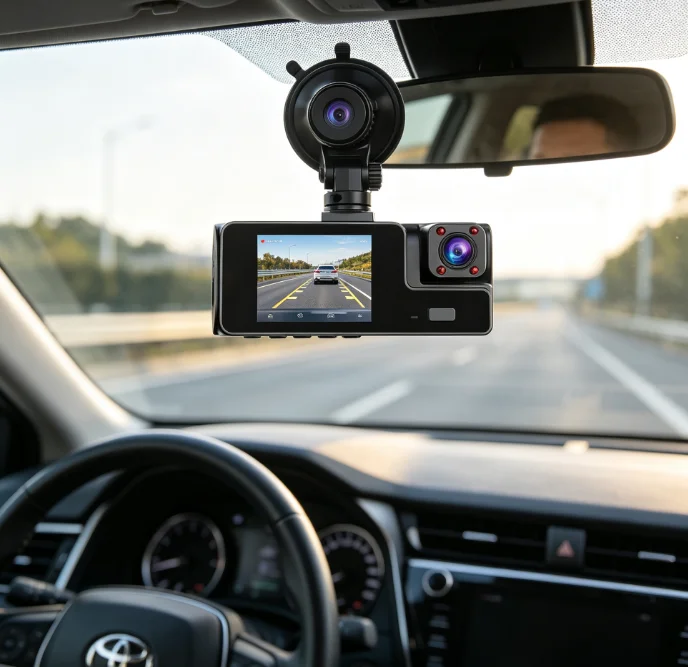 2 Camera Dash Cam W/ IR Night Vision Loop Recording & 2