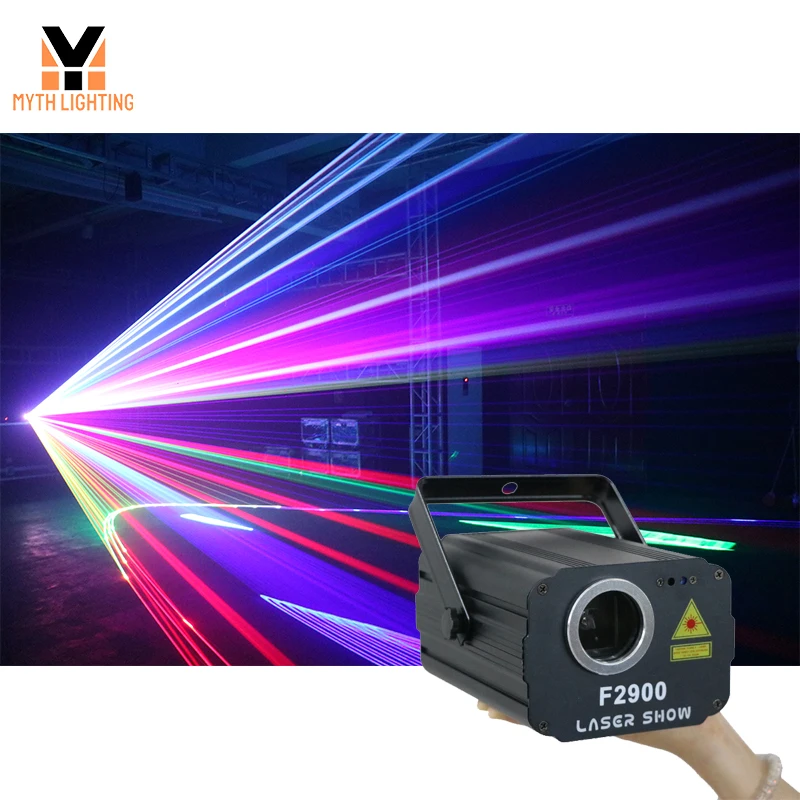 F2 Series 1380mW Full-color Animation Laser Light Disco Stage Lights with Remote Control