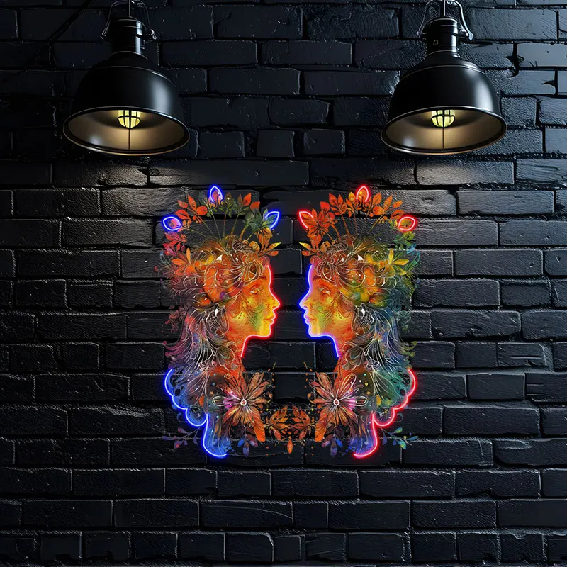 Gemini Neon signs Light - Playful LED Zodiac Sign Decor for Home, Perfect Gift for Gemini Lovers, Versatile and Fun Wall Art