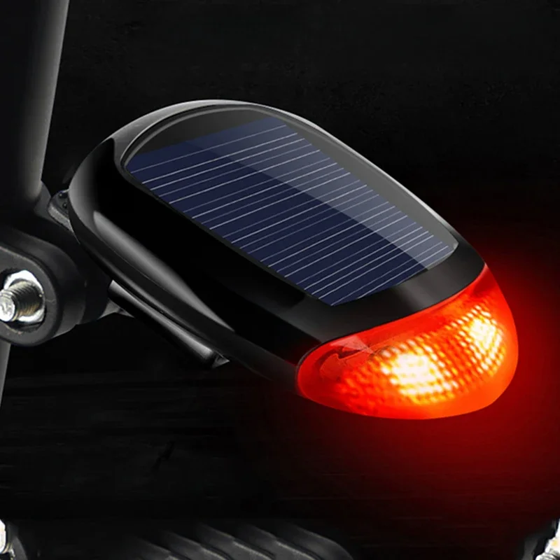 AliExpress Bicycle 2 LED Taillight Solar Energy Cycling Rear Light Road Mountain Bike Solar Energy Tail Light