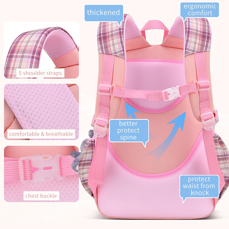 Zaini adorabili per studenti borse da scuola Kawaii resistenti all'acqua zainetto per studenti zaino da scuola per adolescenti per ragazze Pro Logo personalizzato