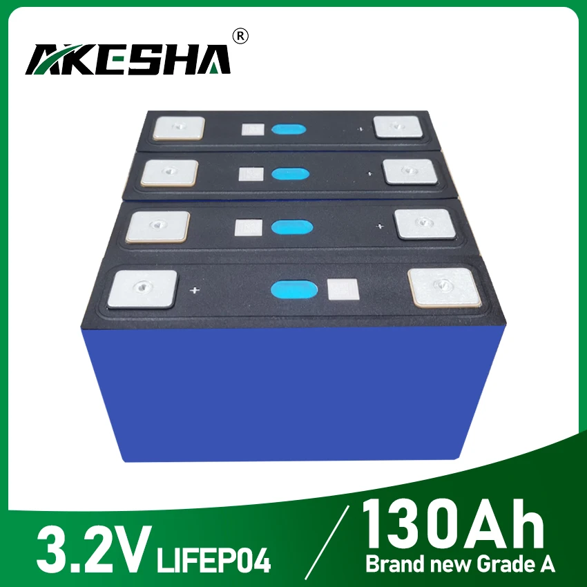 

12.8V 12V 130Ah Lifepo4 Lithium Battery BMS 4S Deep Cycle For RV Golf Cart Scooter Inverter Solar System Fast Delivery