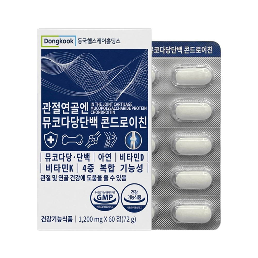 동국제약그룹 관절연골엔 뮤코다당백 콘드로이친 (1개월분) 1200mg x 60정(72g)