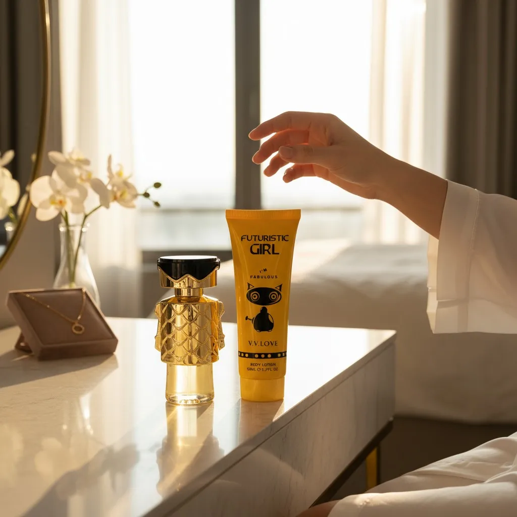 عطر 50 مل ومجموعة لوشن الجسم 50 مل للنساء